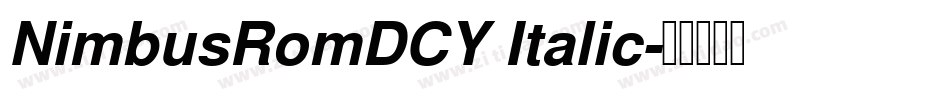 NimbusRomDCY Italic字体转换